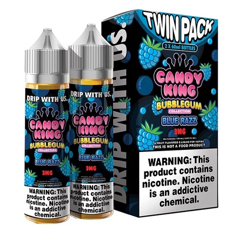 Blue Razz by Candy King Bubblegum Collection 120ml (2x60ml)