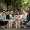 family photo with dog