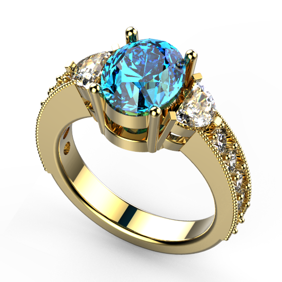 Single Colour Stone Ring