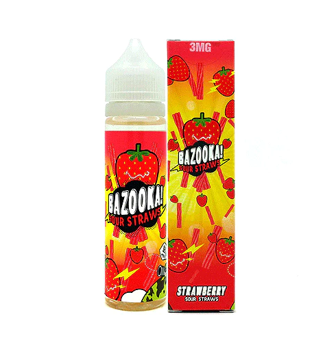 Strawberry Sour Straws by Bazooka Sour Straws 60ml
