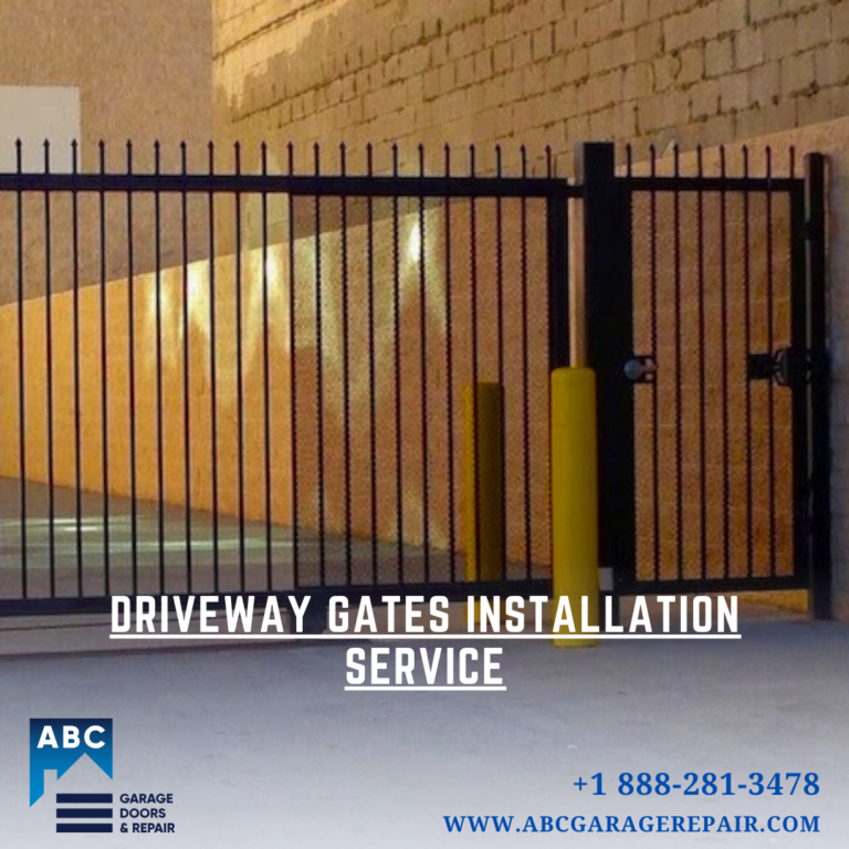 Newly installed automated driveway gate.