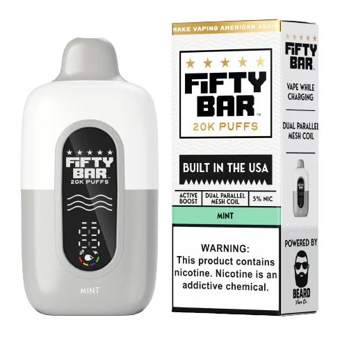 Mint Disposable Vape (20000 Puffs) by Fifty Bar 20K, Fifty Bar 20K