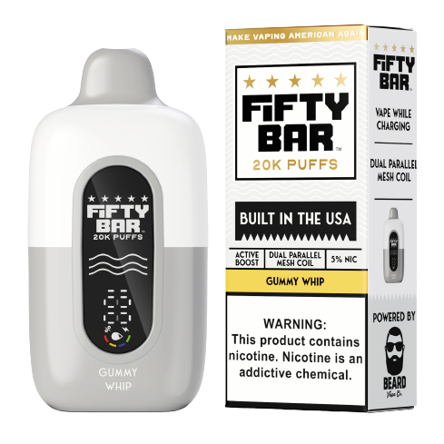 Gummy Whip Disposable Vape (20000 Puffs) by Fifty Bar 20K