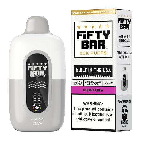 Kiberry Chew Disposable Vape (20000 Puffs) by Fifty Bar 20K